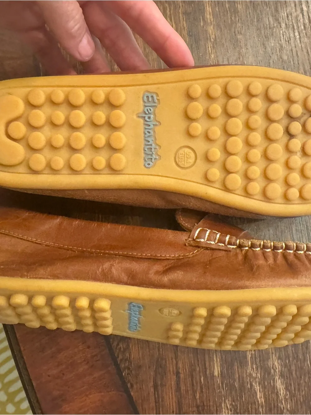 Elephantito Tan Leather Penny Loafers
